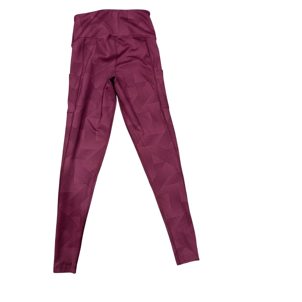 Girls With Guns Concealed Casual Leggings‎ Maroon Geometric CCW Pockets XS - Picture 2 of 6